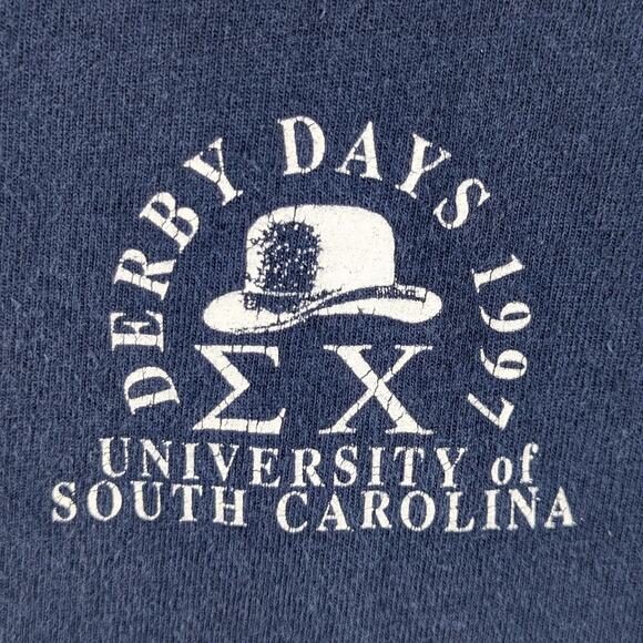 Sigma Chi 1997 Derby Days T-Shirt Medium Hanes Beefy-T USA Made Vintage USC Tee - Picture 5 of 5